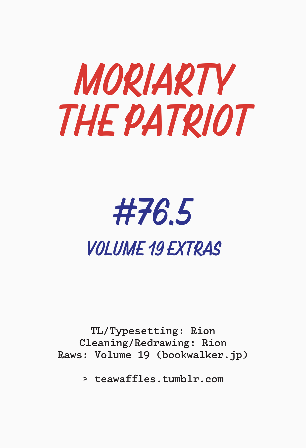 Read Moriarty the Patriot En Manga Online